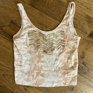 Metal Chevron Deep Scoop Back Tank | Urban Outfitters